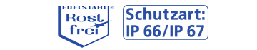 Rostfrei, Schutzart IP 66/IP 67